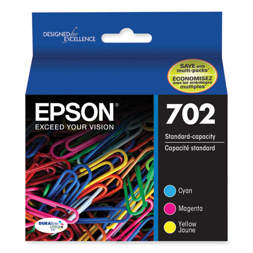 Picture of T702520S (702) DURABrite Ultra Ink, Cyan/Magenta/Yellow, 3/Pack