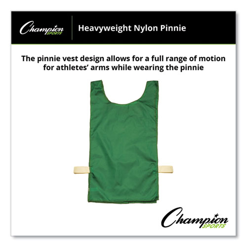 Picture of Heavyweight Pinnies, Nylon, One Size, Green, 1/Dozen