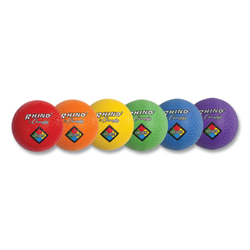 Picture of Playground Ball Set, 8.5" Diameter, Assorted Colors, 6/Set
