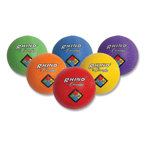 Picture of Playground Ball Set, 8.5" Diameter, Assorted Colors, 6/Set