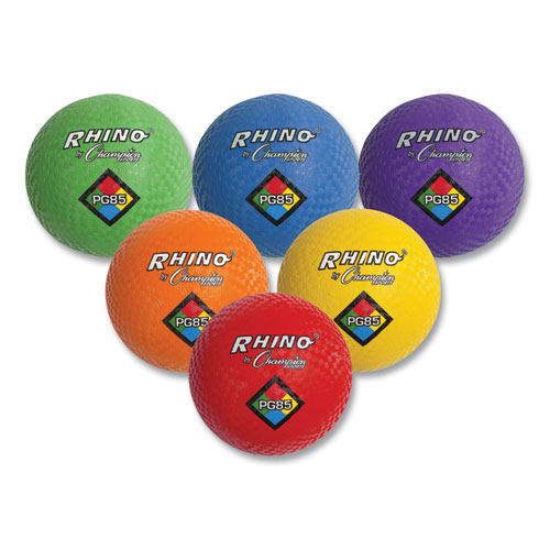 Picture of Playground Ball Set, 8.5" Diameter, Assorted Colors, 6/Set