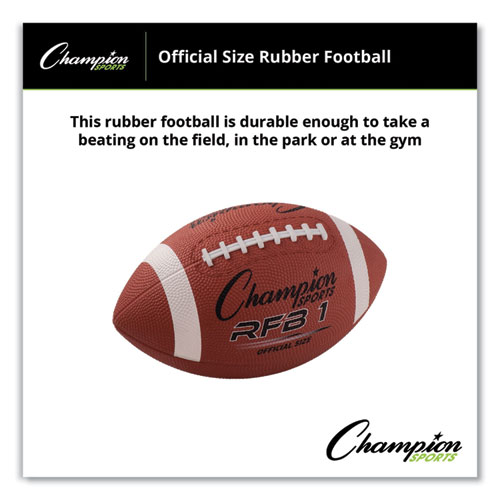 Picture of Rubber Sports Ball, Football, Official NFL, No. 9 Size, Brown