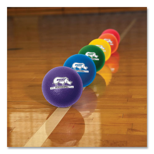 Picture of Rhino Skin Dodge Ball Set, 6" Diameter, Assorted Colors, 6/Set