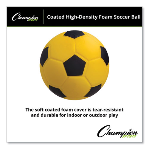 Picture of Coated Foam Sport Ball, For Soccer, Playground Size, Yellow