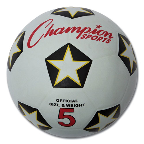 Picture of Rubber Sports Ball, For Soccer, No. 5 Size, White/Black