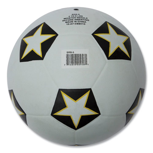 Picture of Rubber Sports Ball, For Soccer, No. 5 Size, White/Black