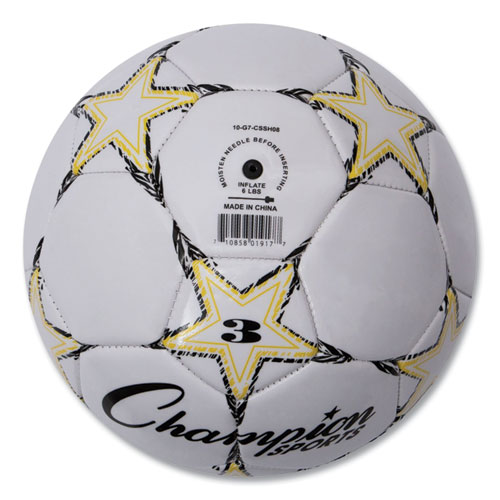 Picture of VIPER Soccer Ball, No. 3 Size, 7.25" to 7.5" Diameter, White