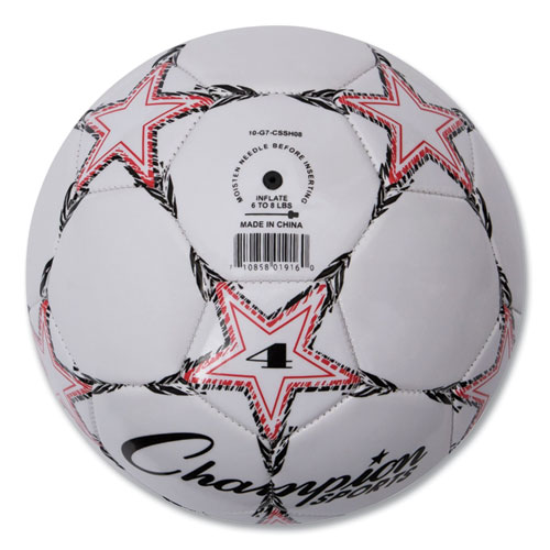 Picture of VIPER Soccer Ball, No. 4 Size, 8" to 8.25" Diameter, White