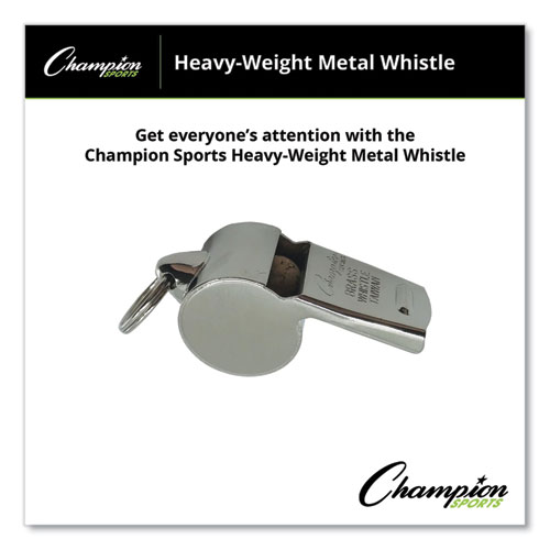 Picture of Sports Whistle, Heavy Weight, Metal, Silver, Dozen