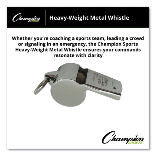 Picture of Sports Whistle, Heavy Weight, Metal, Silver, Dozen