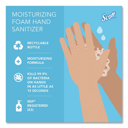 Picture of Pro Moisturizing Foam Hand Sanitizer, 1,000 mL Refill, Fruity Cucumber Scent, 6/Carton