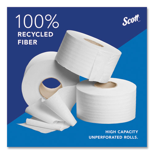 Picture of Essential 100% Recycled Fiber JRT Bathroom Tissue for Business, Septic Safe, 2-Ply, White, 3.55" x 1,000 ft, 12 Rolls/Carton