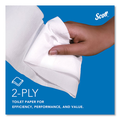 Picture of Essential 100% Recycled Fiber JRT Bathroom Tissue for Business, Septic Safe, 2-Ply, White, 3.55" x 1,000 ft, 12 Rolls/Carton