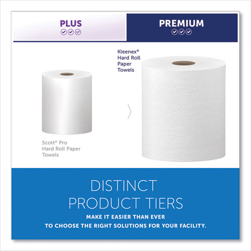 Picture of Hard Roll Paper Towels with Premium Absorbency Pockets, 1-Ply, 8" x 600 ft, 1.75" Core, White, 6 Rolls/Carton