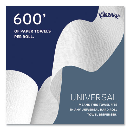 Picture of Hard Roll Paper Towels with Premium Absorbency Pockets, 1-Ply, 8" x 600 ft, 1.75" Core, White, 6 Rolls/Carton