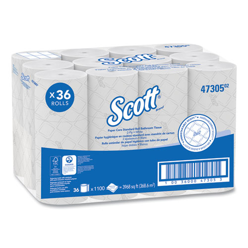 Picture of Pro Small Core High Capacity/SRB Bath Tissue, Septic Safe, 2-Ply, White, 1,100 Sheets/Roll, 36 Rolls/Carton