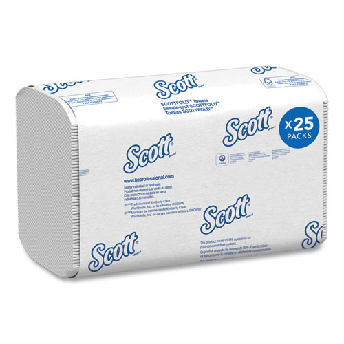 Pro+Scottfold+Towels%2C+1-Ply%2C+7.8+x+12.4%2C+White%2C+175+Towels%2FPack%2C+25+Packs%2FCarton