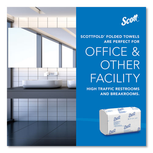 Picture of Pro Scottfold Towels, 1-Ply, 7.8 x 12.4, White, 175 Towels/Pack, 25 Packs/Carton