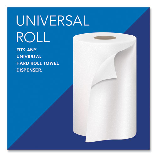 Picture of Essential Hard Roll Towels for Business, Absorbency Pockets, 1-Ply, 8" x 400 ft, 1.5" Core, White, 12 Rolls/Carton