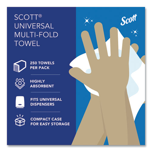 Picture of Multi-Fold Towels, Absorbency Pockets, 1-Ply, 9.2 x 9.4, White, 250 Sheets/Pack