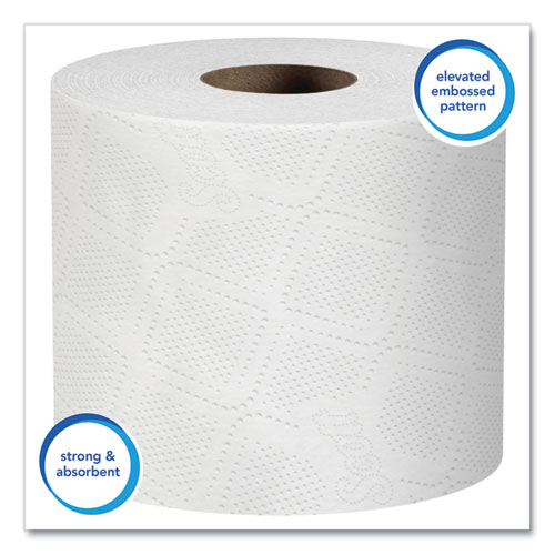 Picture of Essential Standard Roll Bathroom Tissue for Business, Septic Safe, 1-Ply, White, 1,210 Sheets/Roll, 80 Rolls/Carton