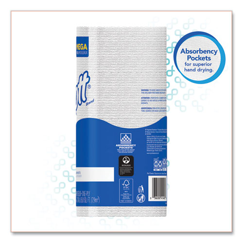 Picture of Kitchen Roll Towels, 1-Ply, 11 x 8.75, White, 128/Roll, 20 Rolls/Carton