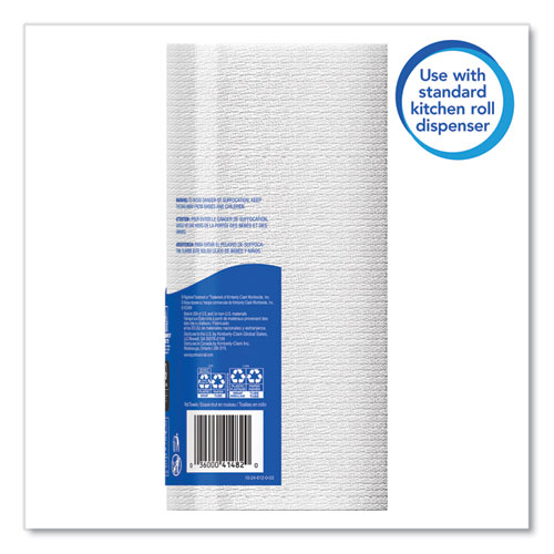 Picture of Kitchen Roll Towels, 1-Ply, 11 x 8.75, White, 128/Roll, 20 Rolls/Carton