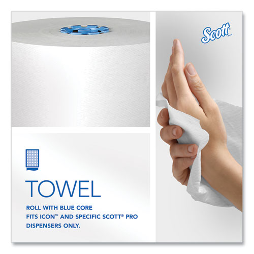 Picture of Pro Hard Roll Paper Towels with Absorbency Pockets, for Scott Pro Dispenser, Blue Core Only, 1-Ply, 7.5" x 900 ft, 6 Rolls/CT