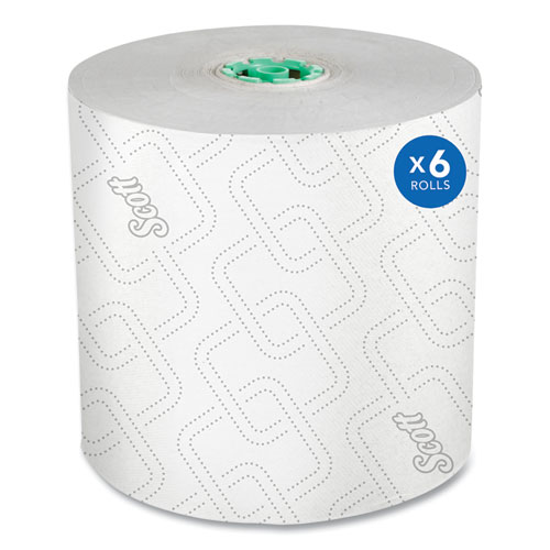 Pro+Hard+Roll+Paper+Towels+with+Elevated+Scott+Design+for+Scott+Pro+Dispenser%2C+Green+Core+Only%2C+1-Ply%2C+1%2C150+ft%2C+6+Rolls%2FCT