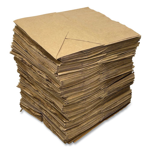 Picture of Kraft Paper Bags, Natural Kraft Flat Handles, 11" x 7" x 12", Brown, 250/Carton