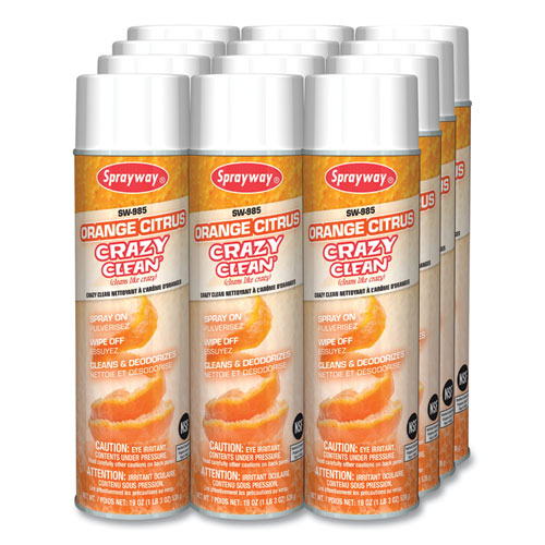 Picture of Orange Citrus Crazy Clean, Orange Scent, 19 oz Aerosol Spray, Dozen