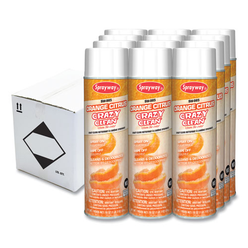 Picture of Orange Citrus Crazy Clean, Orange Scent, 19 oz Aerosol Spray, Dozen