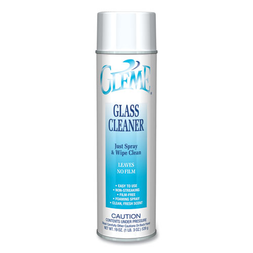 Picture of Gleme Glass Cleaner, Fresh Scent, 19 oz Aerosol Spray, Dozen