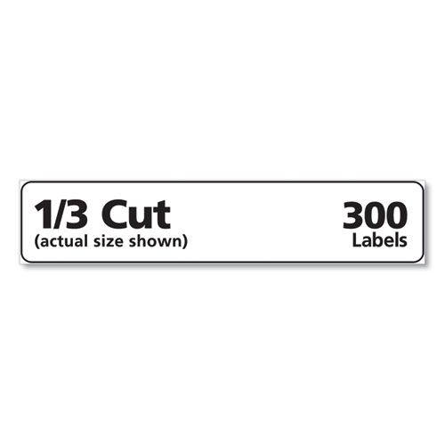 Picture of Mini-Sheets Permanent File Folder Labels, 0.66 x 3.44, White, 12/Sheet, 25 Sheets/Pack