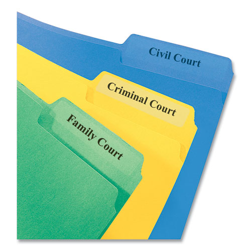 Picture of Clear Permanent File Folder Labels with Sure Feed Technology, 0.66 x 3.44, Clear, 30/Sheet, 15 Sheets/Pack