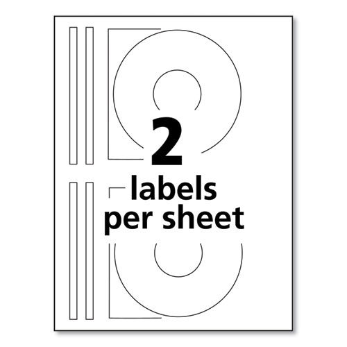 Picture of Laser CD Labels, Matte White, 100/Pack