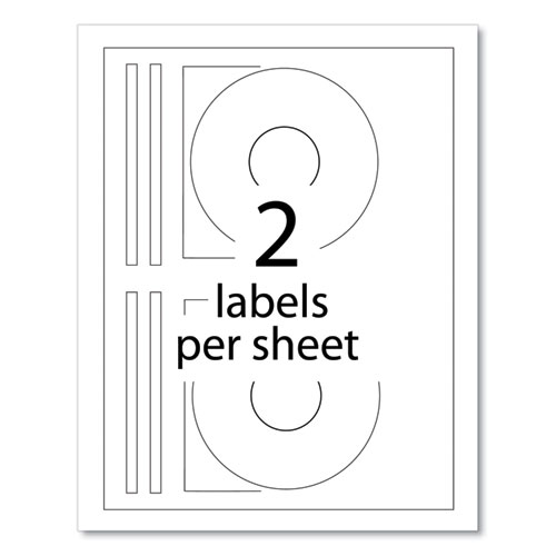 Picture of Inkjet CD Labels, Matte White, 100/Pack