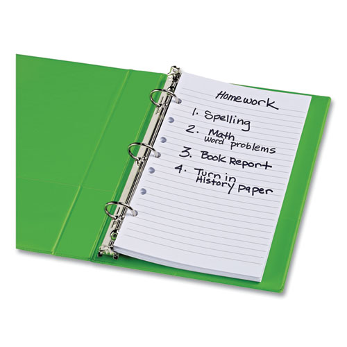 Picture of Mini Size Binder Filler Paper, 7-Hole Side Punched, 5.5 x 8.5, College Rule, 100/Pack