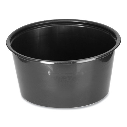 Picture of Portion Cups, 4 oz, Black, 250/Sleeve, 10 Sleeves/Carton