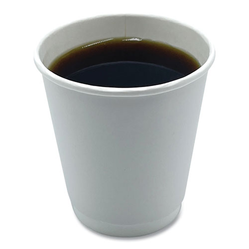 Picture of Paper Hot Cups, Double-Walled, 10 oz, White, 500/Carton