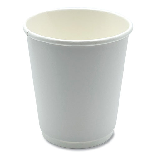 Picture of Paper Hot Cups, Double-Walled, 8 oz, White, 500/Carton