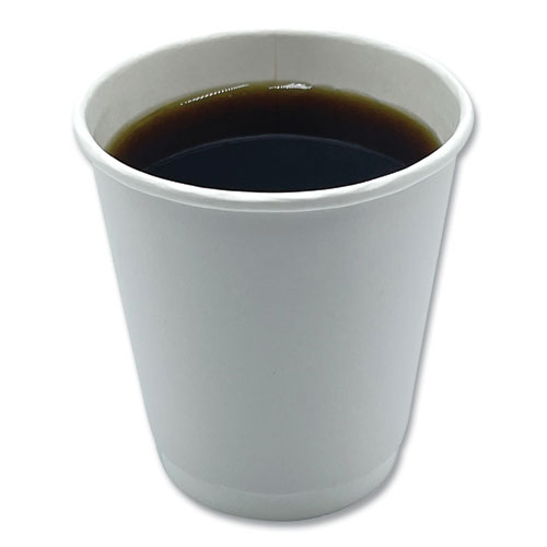 Picture of Paper Hot Cups, Double-Walled, 10 oz, White, 25/Pack