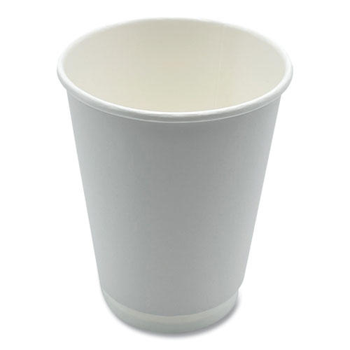 Picture of Paper Hot Cups, Double-Walled, 12 oz, White, 500/Carton