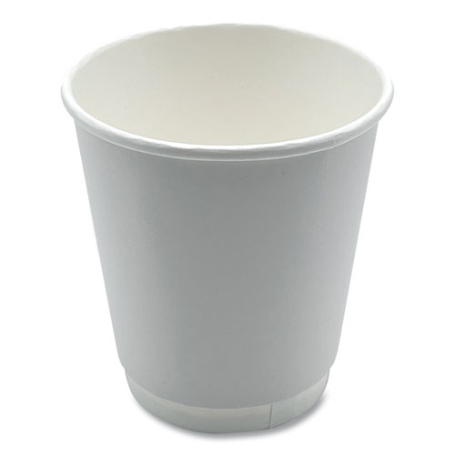 Picture of Paper Hot Cups, Double-Walled, 10 oz, White, 500/Carton