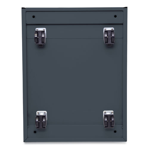 Picture of File Pedestal with Full-Length Pull, Left or Right, 3-Drawers: Box/Box/File, Legal/Letter, Charcoal, 14.96" x 19.29" x 27.75"