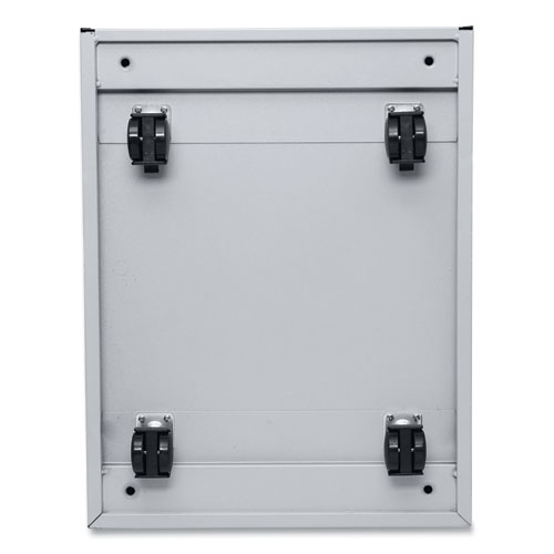 Picture of File Pedestal with Full-Length Pull, Left/Right, 3-Drawers: Box/Box/File, Legal/Letter, Light Gray, 14.96" x 19.29" x 27.75"