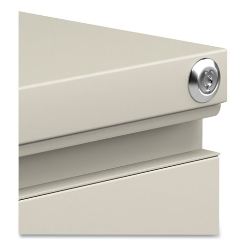 Picture of File Pedestal with Full-Length Pull, Left or Right, 3-Drawers: Box/Box/File, Legal/Letter, Putty, 14.96" x 19.29" x 27.75"