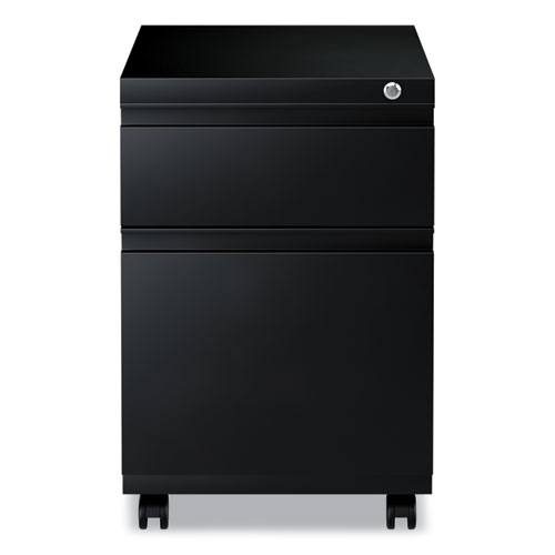 Picture of File Pedestal with Full-Length Pull, Left or Right, 2-Drawers: Box/File, Legal/Letter, Black, 14.96" x 19.29" x 21.65"