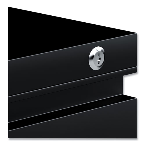 Picture of File Pedestal with Full-Length Pull, Left or Right, 2-Drawers: Box/File, Legal/Letter, Black, 14.96" x 19.29" x 21.65"