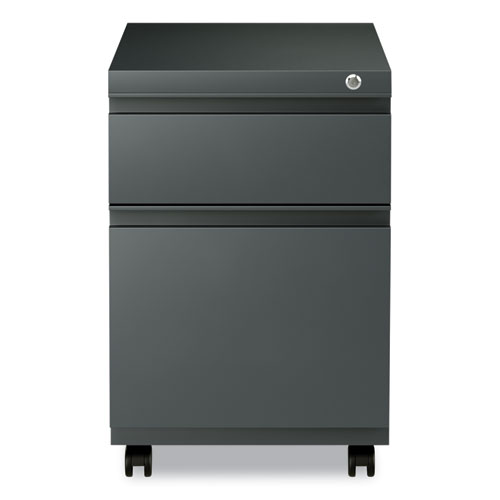 Picture of File Pedestal with Full-Length Pull, Left or Right, 2-Drawers: Box/File, Legal/Letter, Charcoal, 14.96" x 19.29" x 21.65"